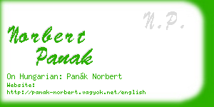 norbert panak business card